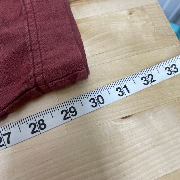 Free People Calla Trousers Linen Blend Relaxed Fit Wine Women's Size 12 NWT - Picture 11 of 11